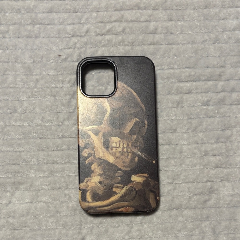 Black and Gold Skull Phone Case
